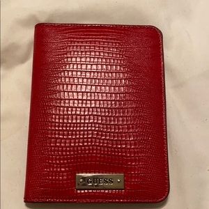 Guess croc embossed passport holder